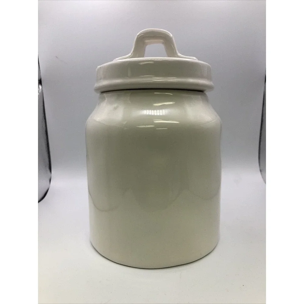 Rae Dunn Magenta Artisan Collection Bear Treats Lidded Canister Jar 7” h x 4.5 w
